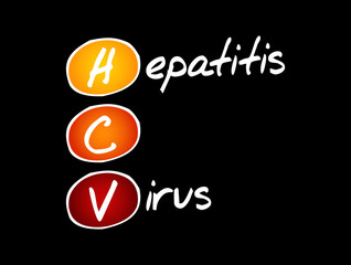 HCV - Hepatitis C virus acronym, medical concept background
