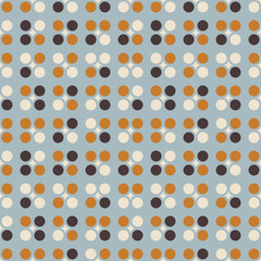 Geometric seamless pattern. Vector background with simple shapes like semi cirles and squares in neutral muted pastel colors.