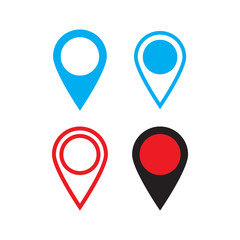 pin location icon vector design template
