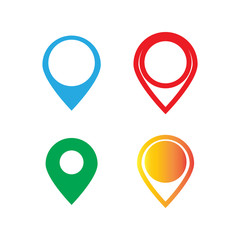 pin location icon vector design template
