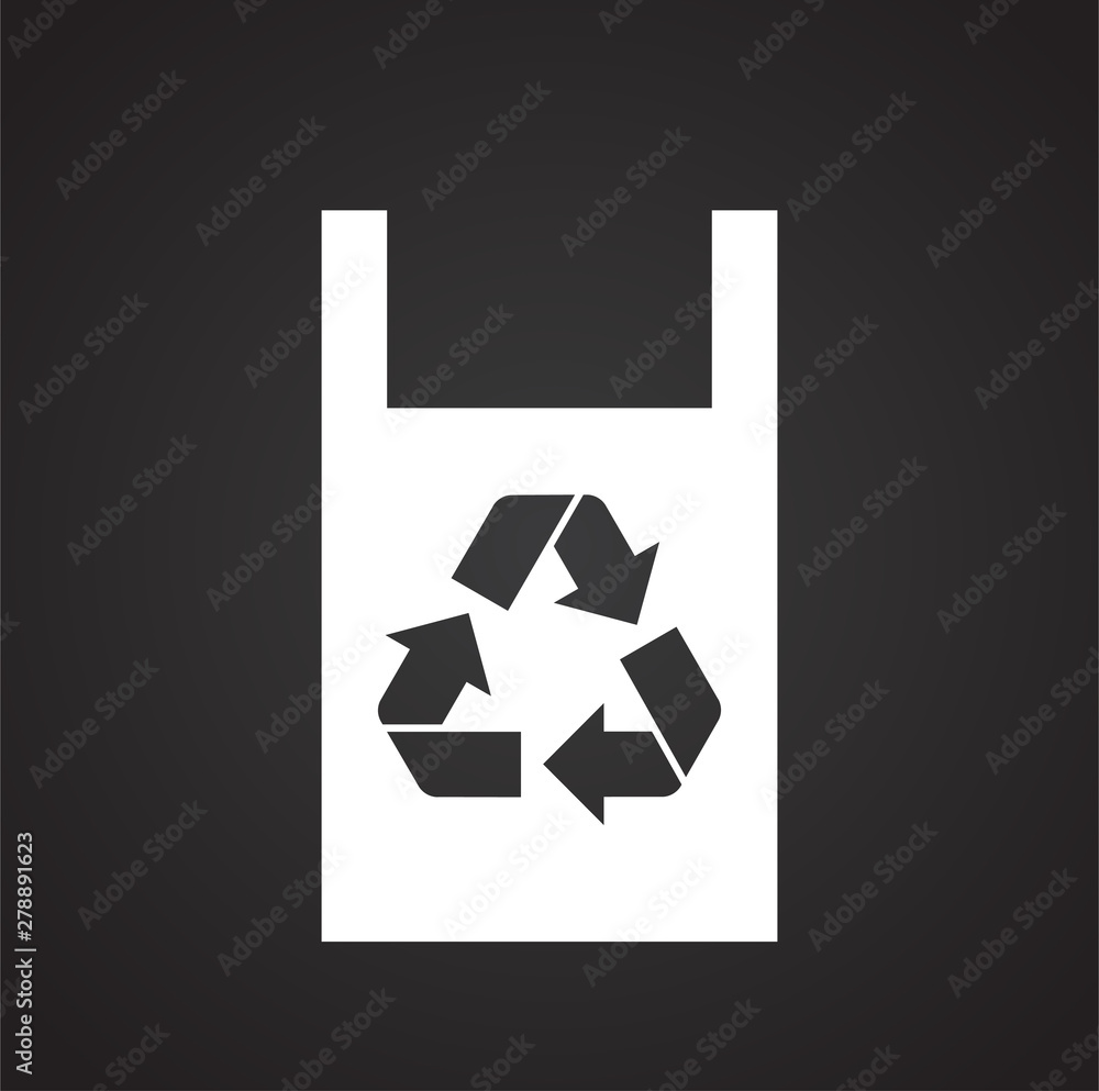Poster plastic related icon on background for graphic and web design. simple illustration. internet concept
