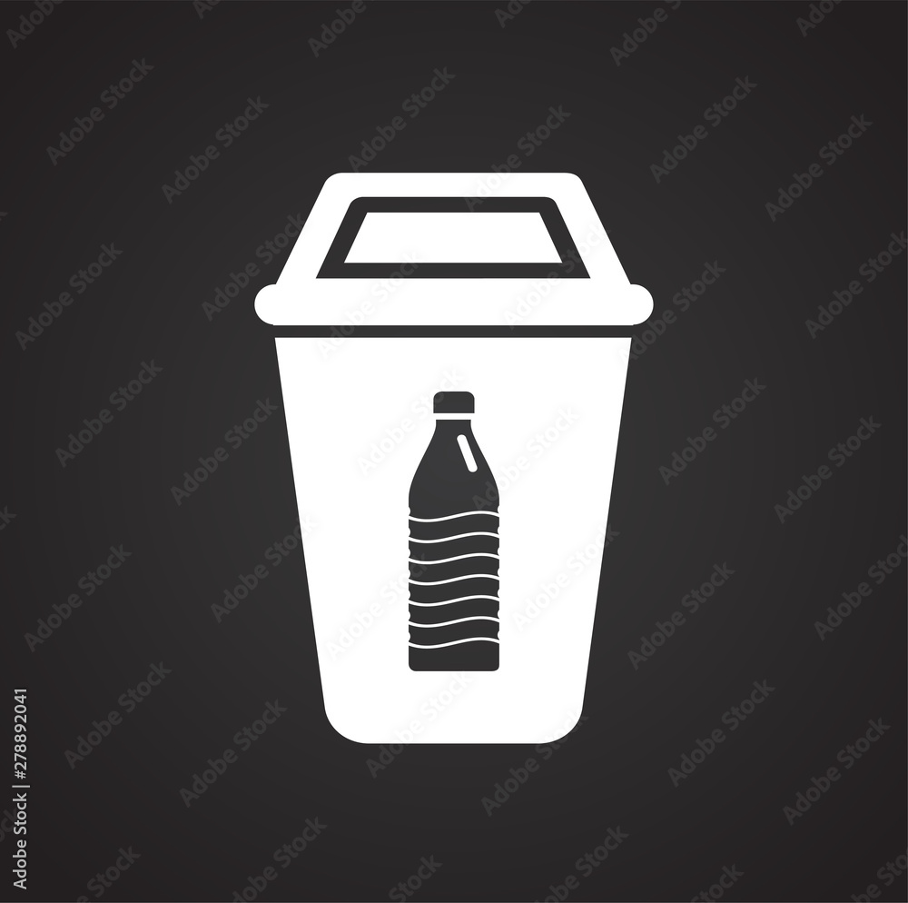 Poster plastic related icon on background for graphic and web design. simple illustration. internet concept
