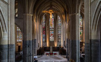 Interior of St Christopher's Cathedral, Roermond, Limburg province, Netherlands