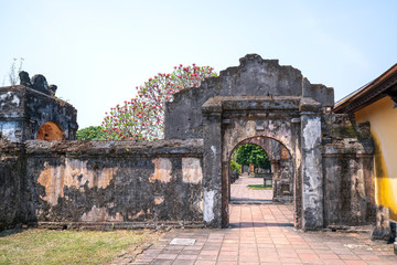 Old gate Forbidden Citadel in Hue, Vietnam.