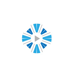 Abstract media vector logo. Media player logo. Multimedia company logo icon illustration.