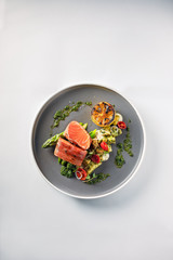Grilled salmon fillet