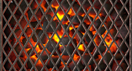 Charcoal Fire And Grid