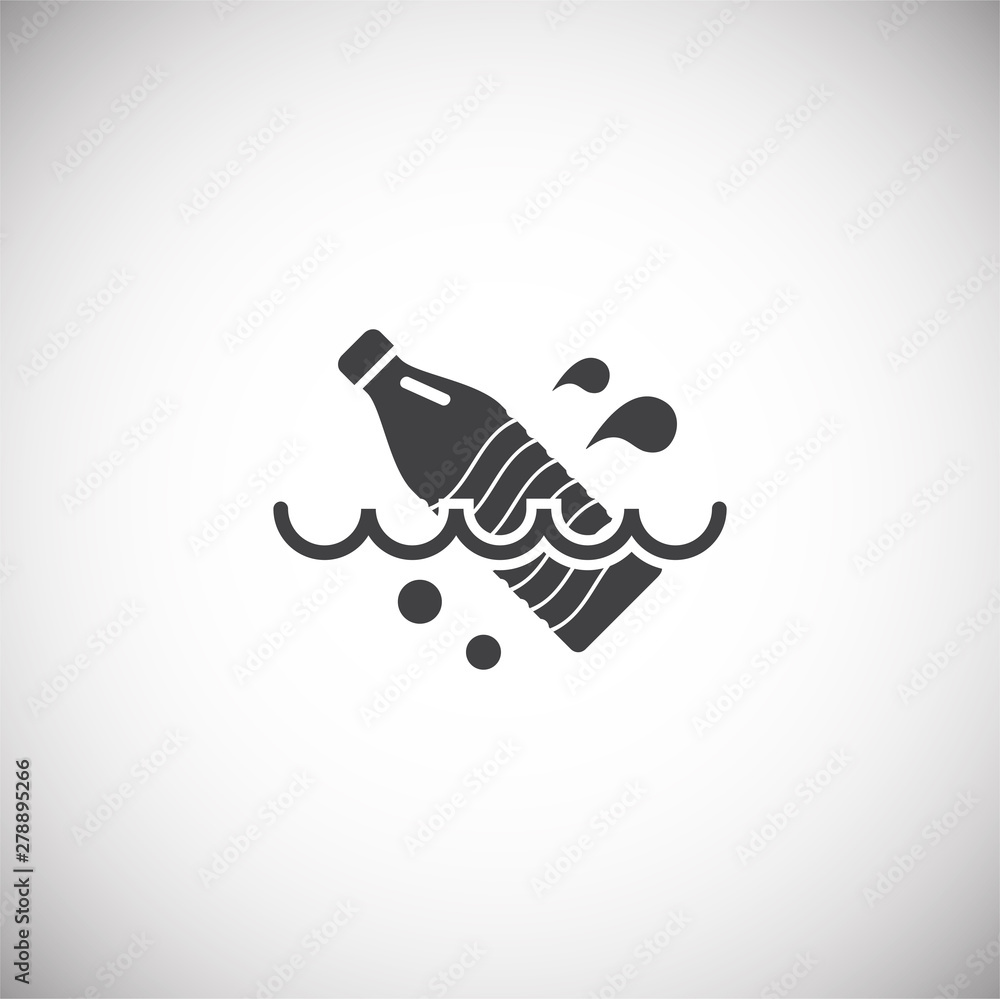 Poster plastic related icon on background for graphic and web design. simple illustration. internet concept
