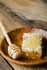 Honey comb on the table
