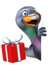 Fun pigeon - 3D Illustration