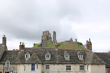 Corfe Villageand Castle  in Dorset