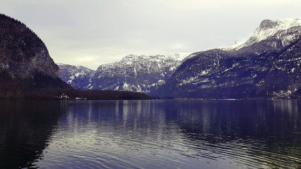 lake in mountains, hallstatt