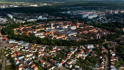 Obraz premium Neubrandenburg, Altstadt, Mecklenburg-Vorpommern, Deutschland, Luftaufnahme