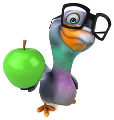 Fun pigeon - 3D Illustration
