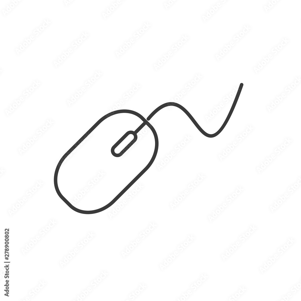 Poster Mouse icon template color editable. Mouse symbol vector sign isolated on white background. Simple logo vector illustration for graphic and web design.