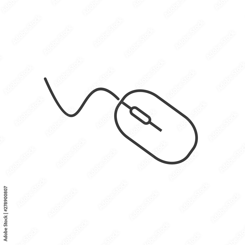 Aufkleber mouse icon template color editable. mouse symbol vector sign isolated on white background. simple lo