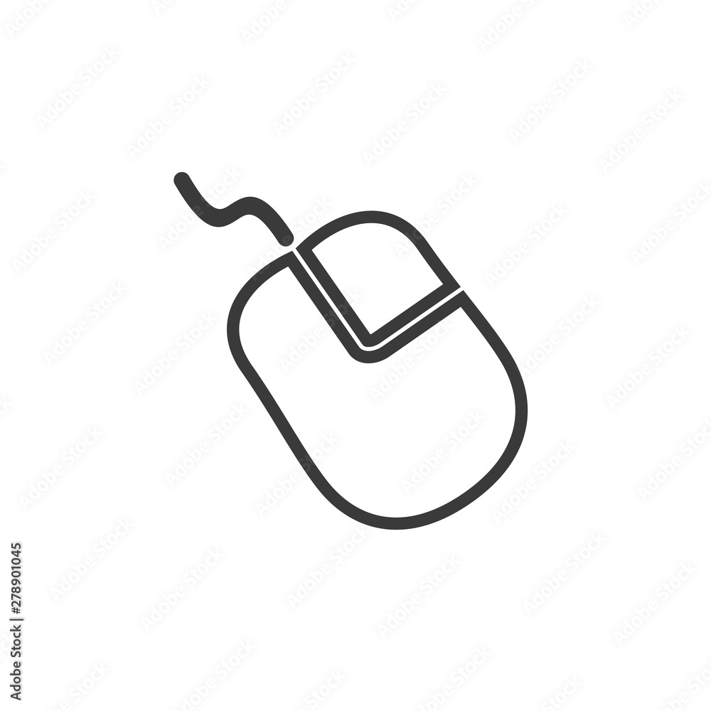 Fototapete mouse icon template color editable. mouse symbol vector sign isolated on white background. simple lo
