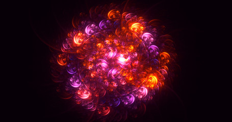 3D rendering abstract round light background