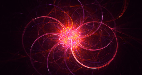 3D rendering abstract round light background