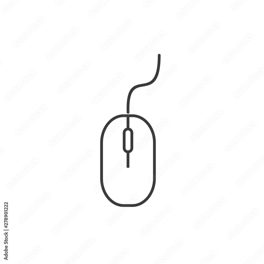 Fototapete mouse icon template color editable. mouse symbol vector sign isolated on white background. simple lo