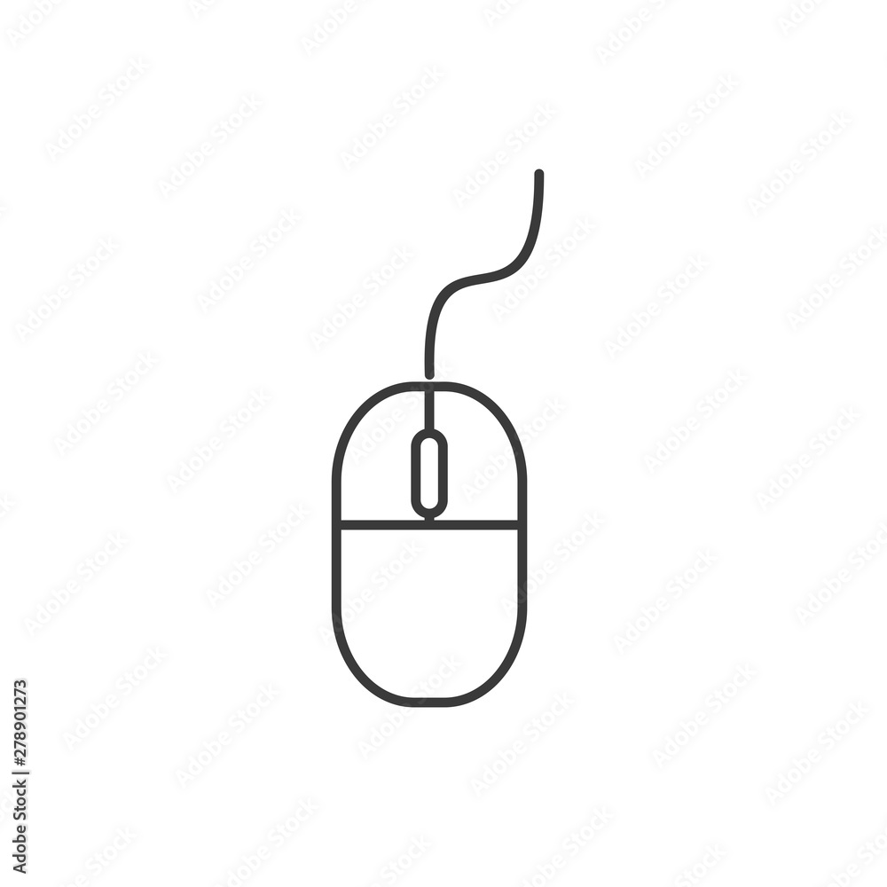 Fototapete mouse icon template color editable. mouse symbol vector sign isolated on white background. simple lo
