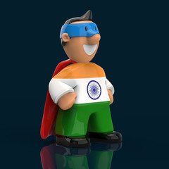 Superhero concept - 3D Illustration
