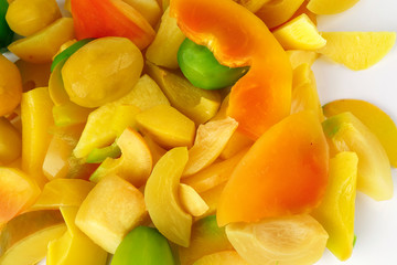 Pickled preserved fruit sweet crunchy