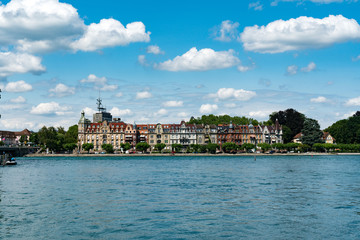 Fototapeta na wymiar the old city of Konstanz on Lake Constance with historic buildings and lakefront view