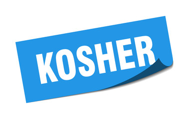 kosher sticker. kosher square isolated sign. kosher