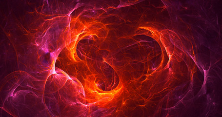 Fototapeta premium 3D rendering abstract red fractal light background