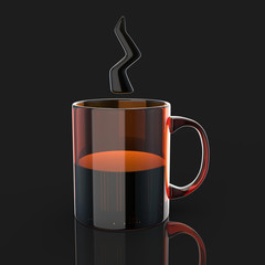 Obraz premium Coffe cup concept - 3D Illustration