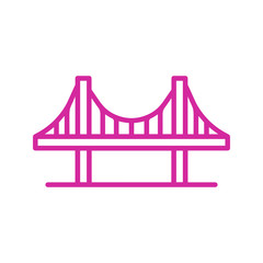 Golden gate USA bridge icon
