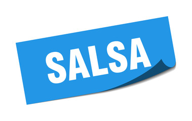 salsa sticker. salsa square isolated sign. salsa