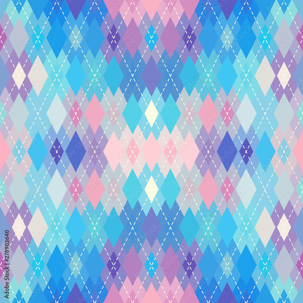 Leinwandbilder argyle seamless vector pattern background. pattern of a rhombuses.