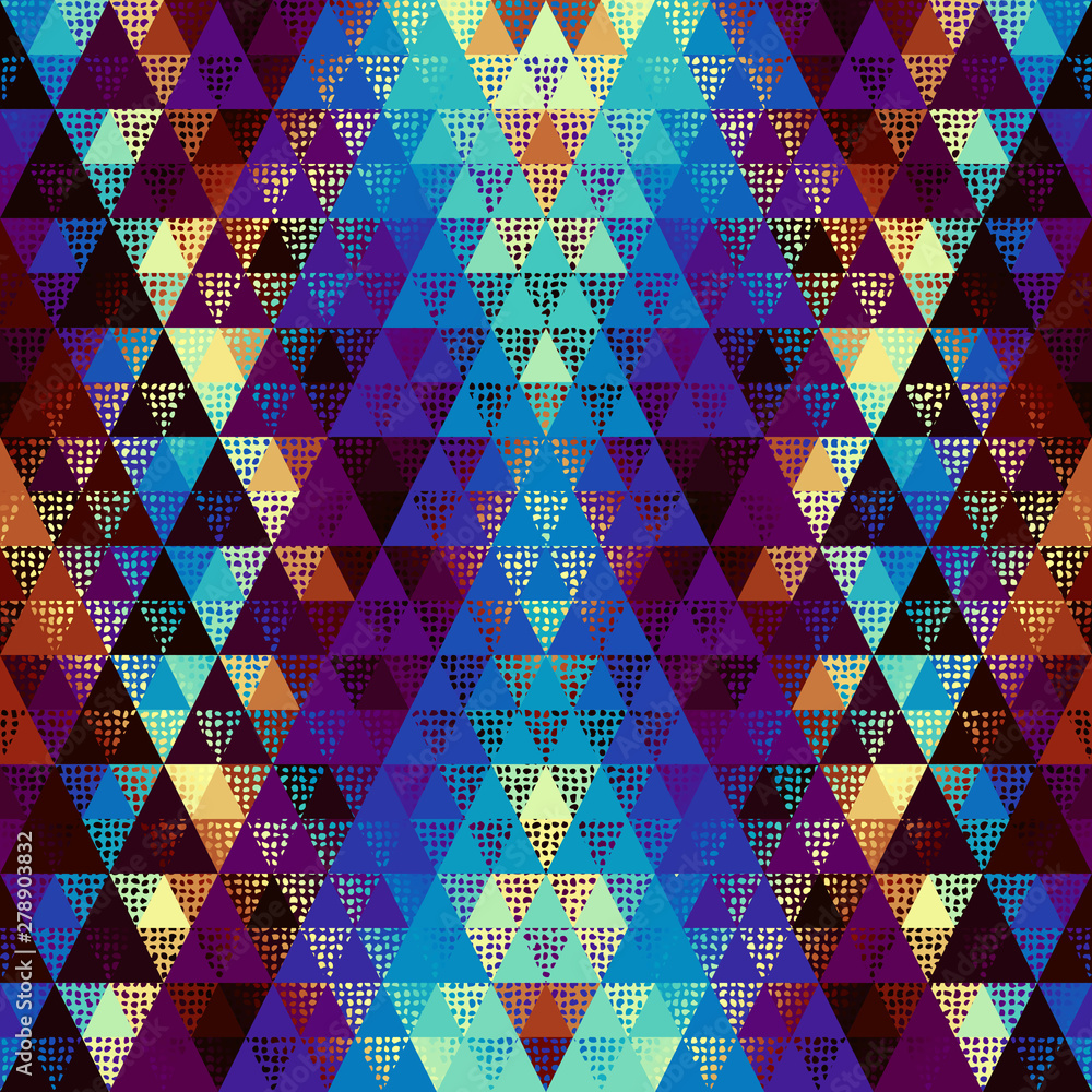 Poster Seamless vector pattern background of a triangles.