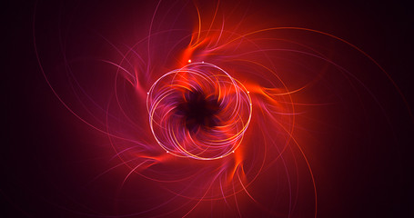 3D rendering abstract round light background