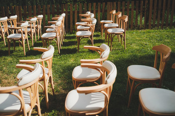 tables and chairs in cafe