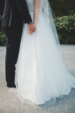 bride and groom on their wedding day