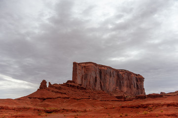 Fototapeta premium Monument Valley on a slightly overcast summer morning.