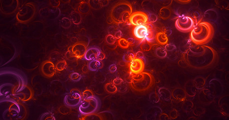 Naklejka premium 3D rendering abstract red fractal light background