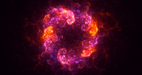 3D rendering abstract round light background