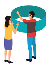 virtual reality technology experience cartoon