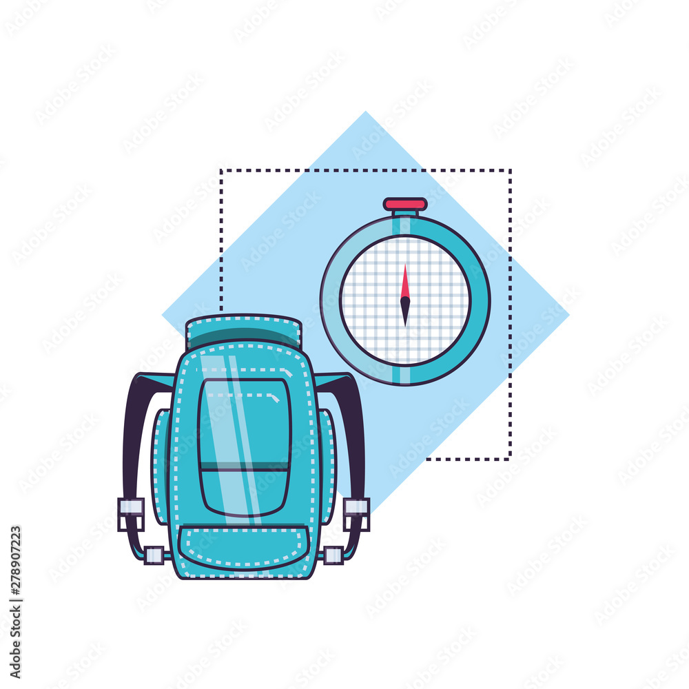 Poster compass guide device with suitcase