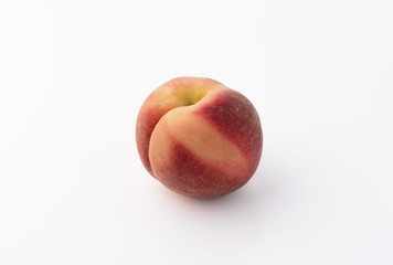 Peach fruit on isolated white background