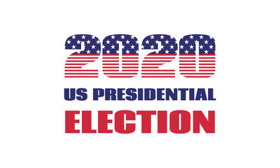 2020 US presidential election. Vector banner template. Isolated
