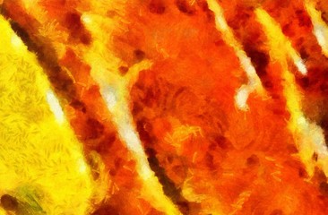 Obraz premium Multicolor brush strokes in oil structure. Grunge fine art mixed media texture. Artistic detailed background. Interesting designed pattern. Prints backdrop.