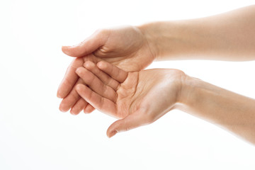 hands isolated on white background