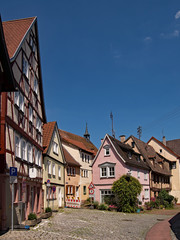 In der Altstadt von Lohr am Main in Unterfranken, Bayern, Deutschland 