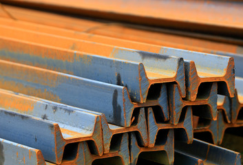 many steel is stacked together