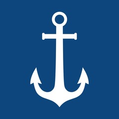 Anchor vector logo icon Nautical maritime sea ocean boat illustration symbol